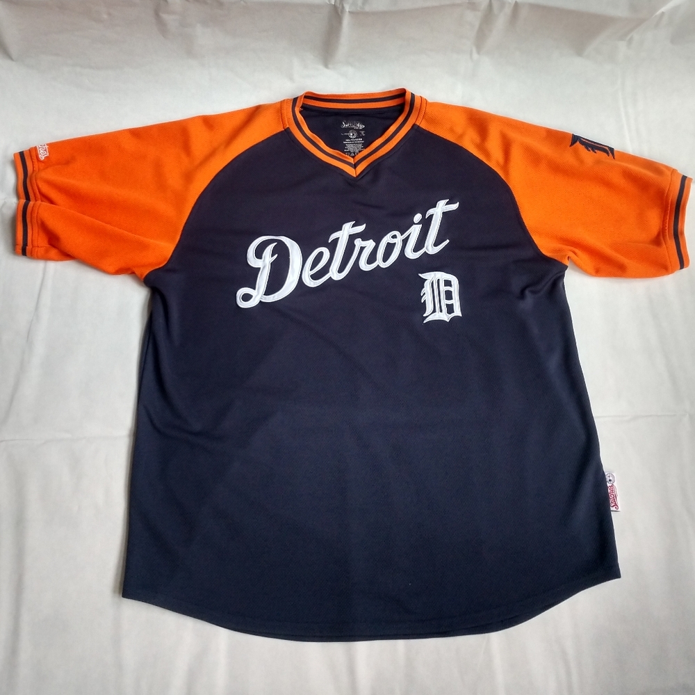 Detroit Tigers MLB Stitches Short Sleeve Embroidered Logo Jersey Shirt Large